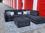 Ashley Furniture (Black) 2 Piece Sectional with Ottoman