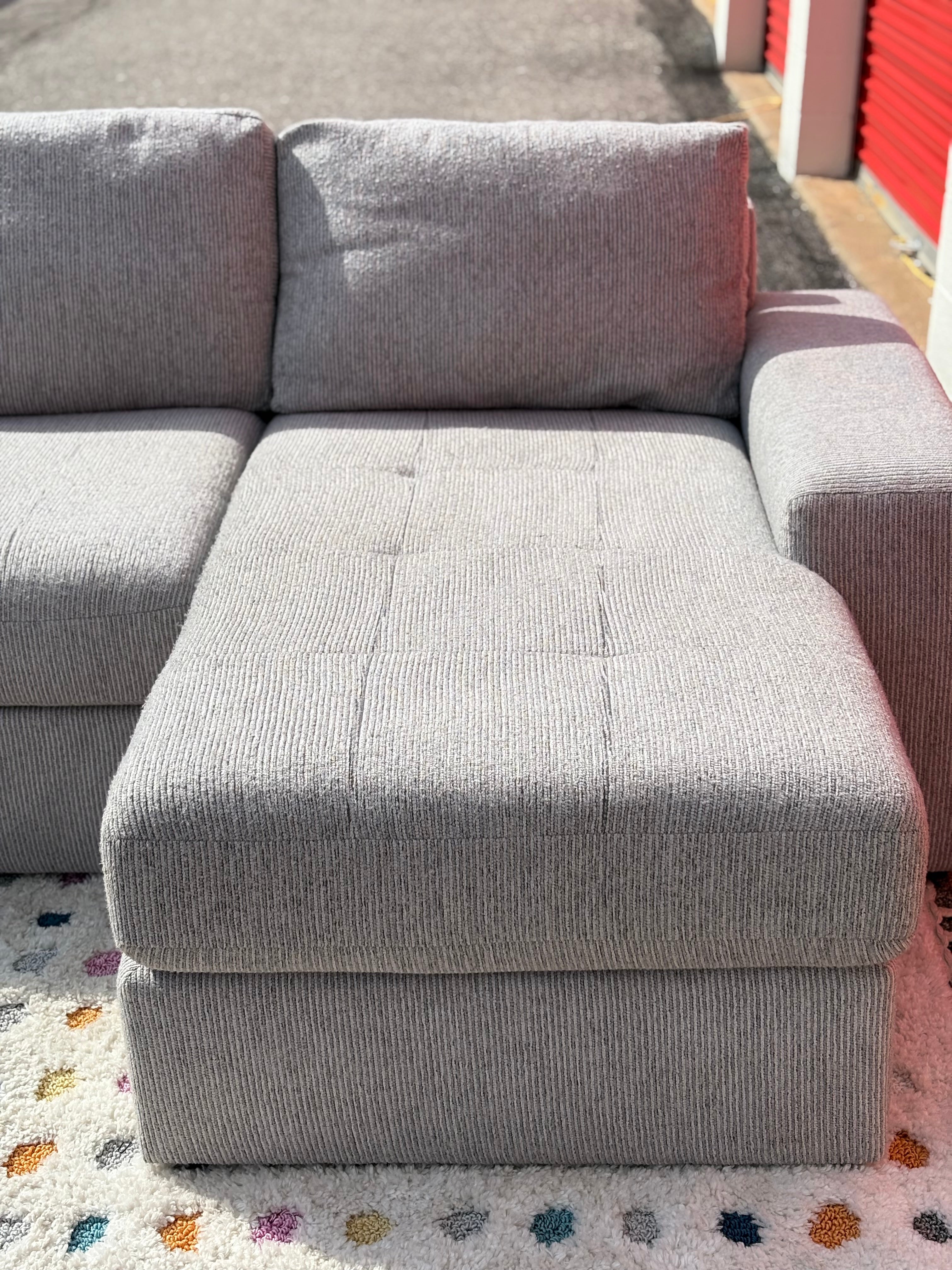 Value City 2 Piece (Chenille) Sectional Set