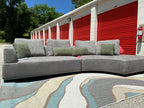 Toscano Grey 134-Inch Sectional Set