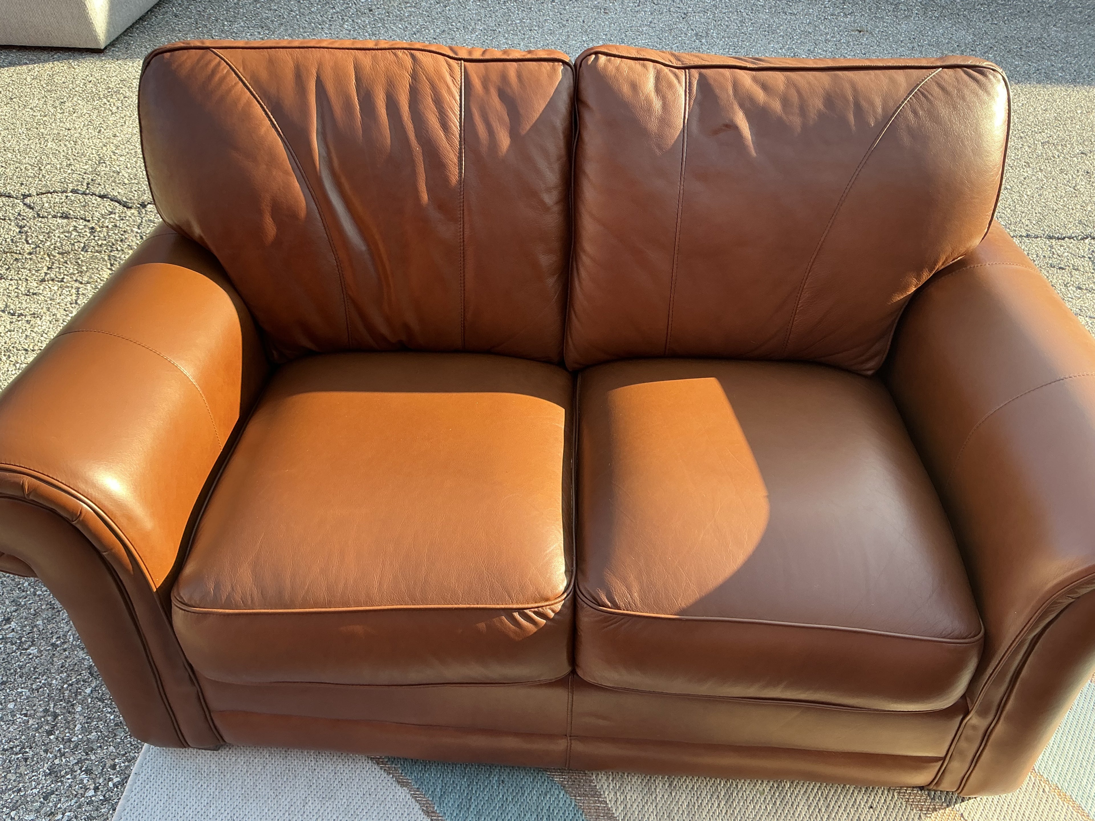Mark Genuine Leather Sofa and Loveseat Set