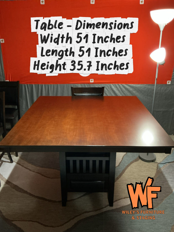 Jaden 5-Piece Square Counter Height Dinning Set