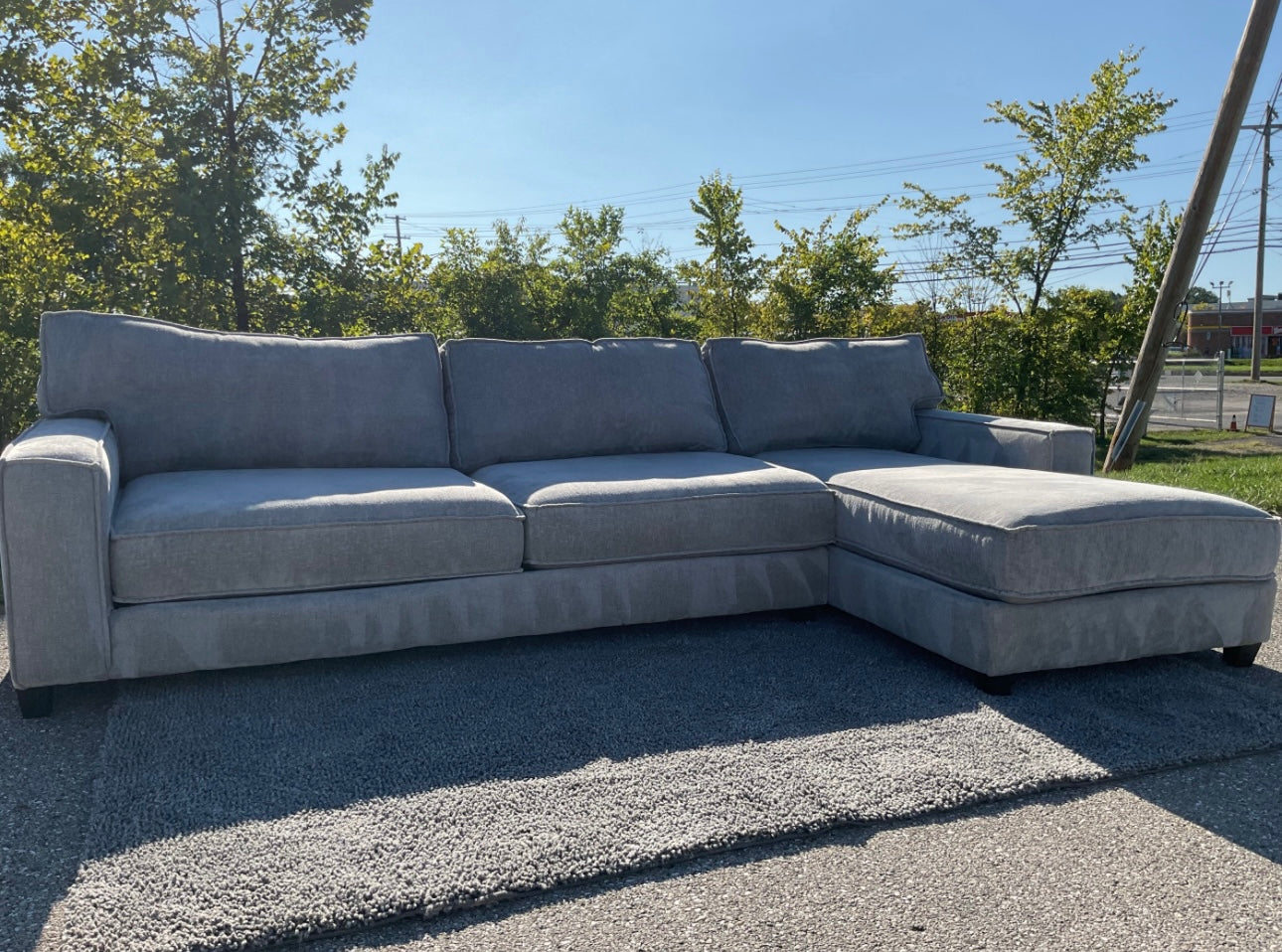 Grey Lounge 2 Piece Sectional Set