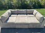 Thomasville (Biege) 6 Piece Modular Sectional with Ottoman Set
