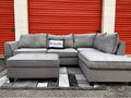 May Furniture 2 Piece Sectional with Storage Ottoman Set