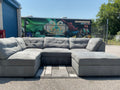 Light Grey 5 Piece Modular Sectional with Ottoman Set