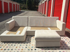 Crate and Barrel Axis 2Piece Sectional With Ottoman Set