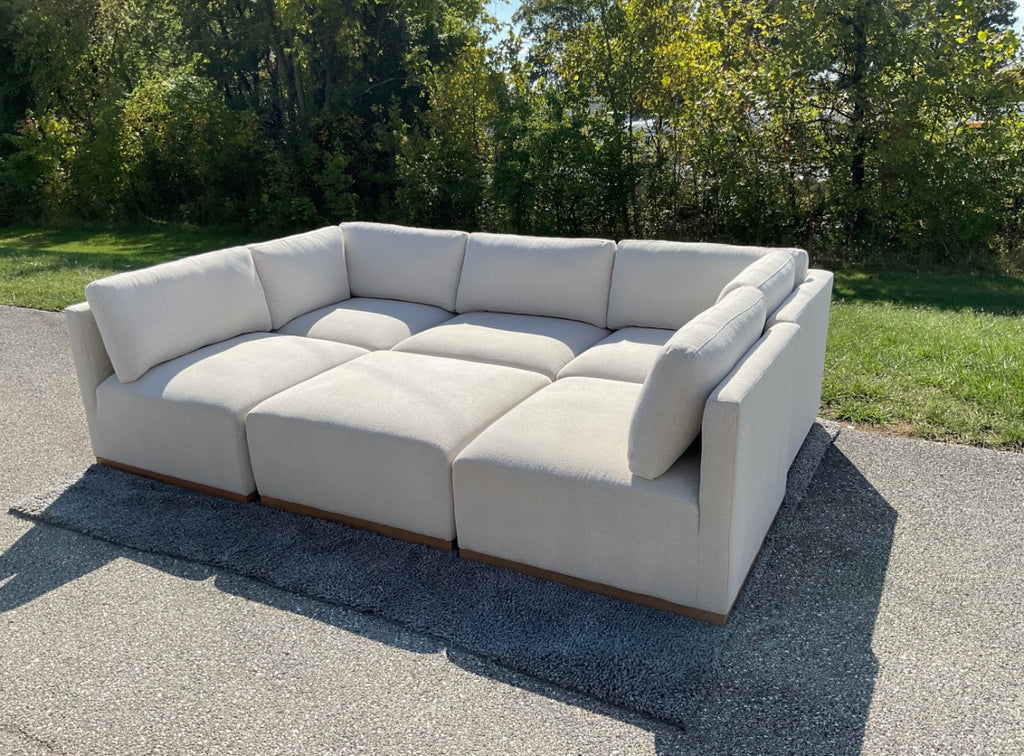 Thomasville (Henredon) 6 Piece Sectional with Ottoman Set