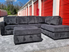 Ashley Furniture (Black) 2 Piece Sectional with Ottoman