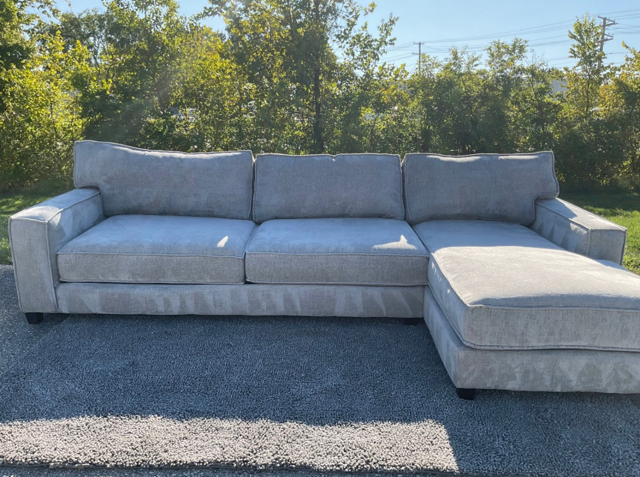 Grey Lounge 2 Piece Sectional Set