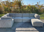 Thomasville 6 Piece Modular Sectional With Ottoman Set