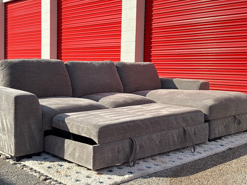 Thomasville 2 Piece Sleeper Sectional  with Storage Chaise
