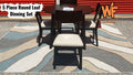 Brand New! 5 Piece Round Leaf Dinning Set in Dark Coffee