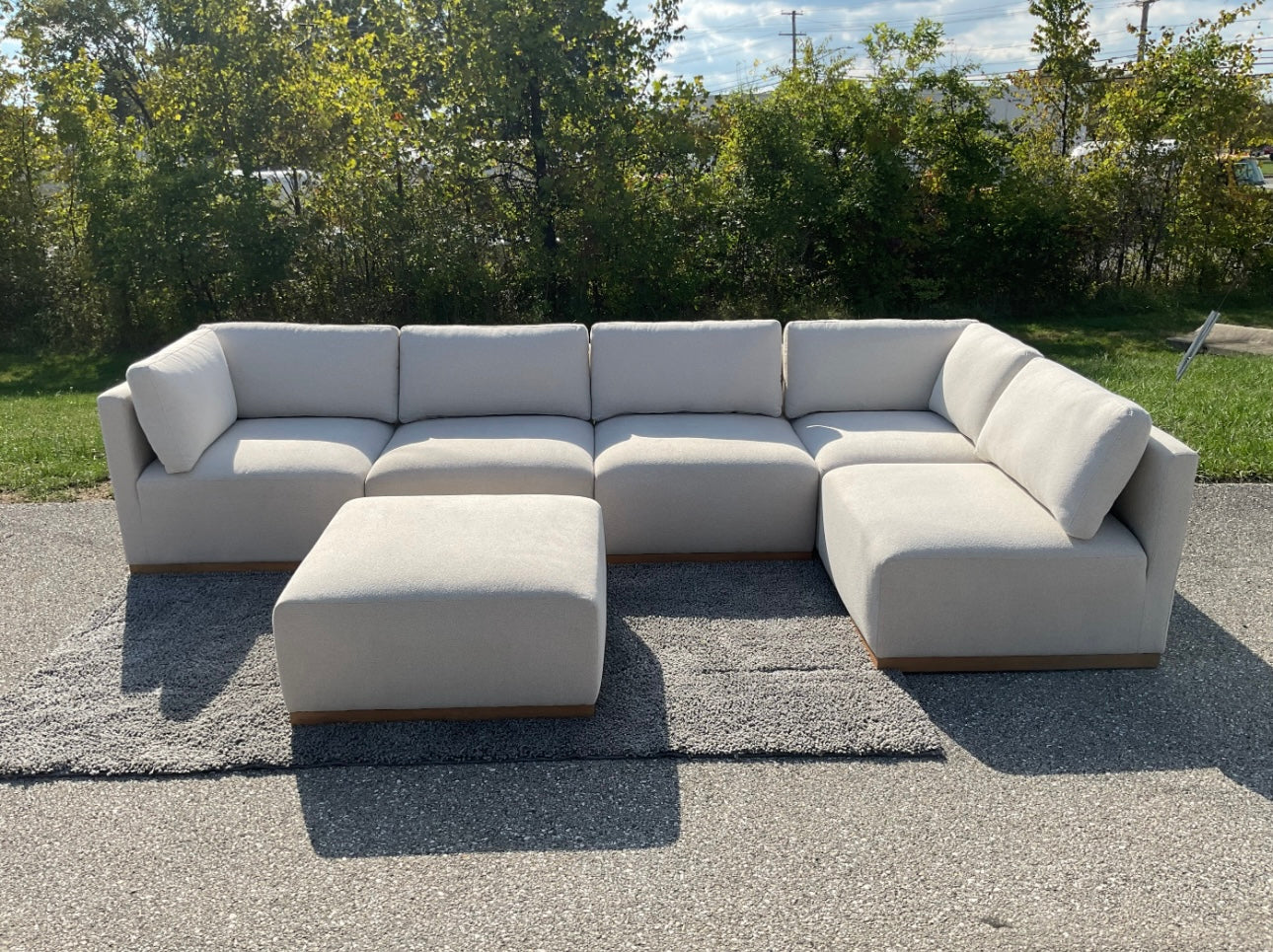 Thomasville (Henredon) 6 Piece Sectional with Ottoman Set