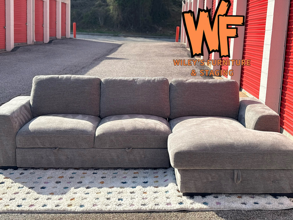 Thomasville 2 Piece Sleeper Sectional  with Storage Chaise
