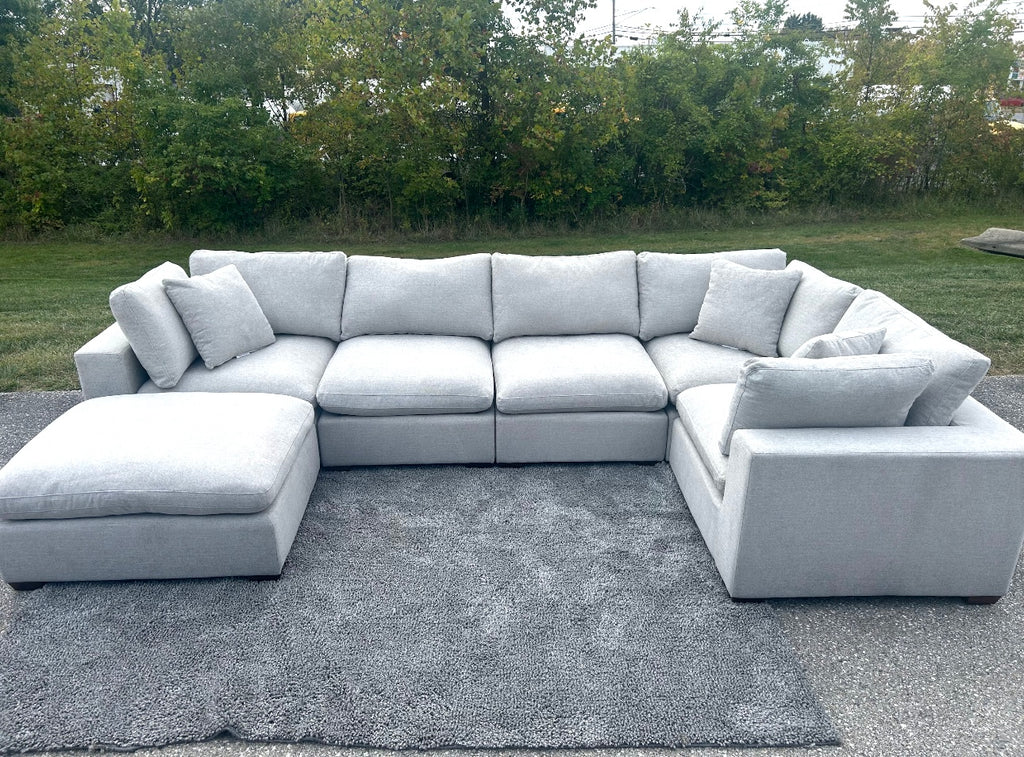 Thomasville (Lowell) 6 Piece Modular Sectional with Ottoman Set