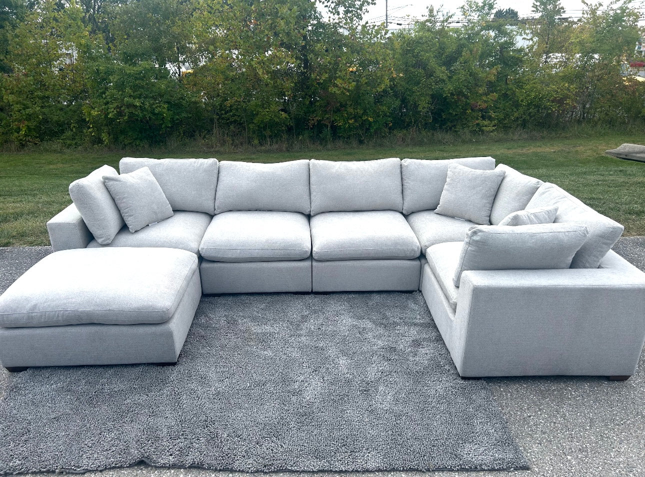 Thomasville (Lowell) 6 Piece Modular Sectional with Ottoman Set