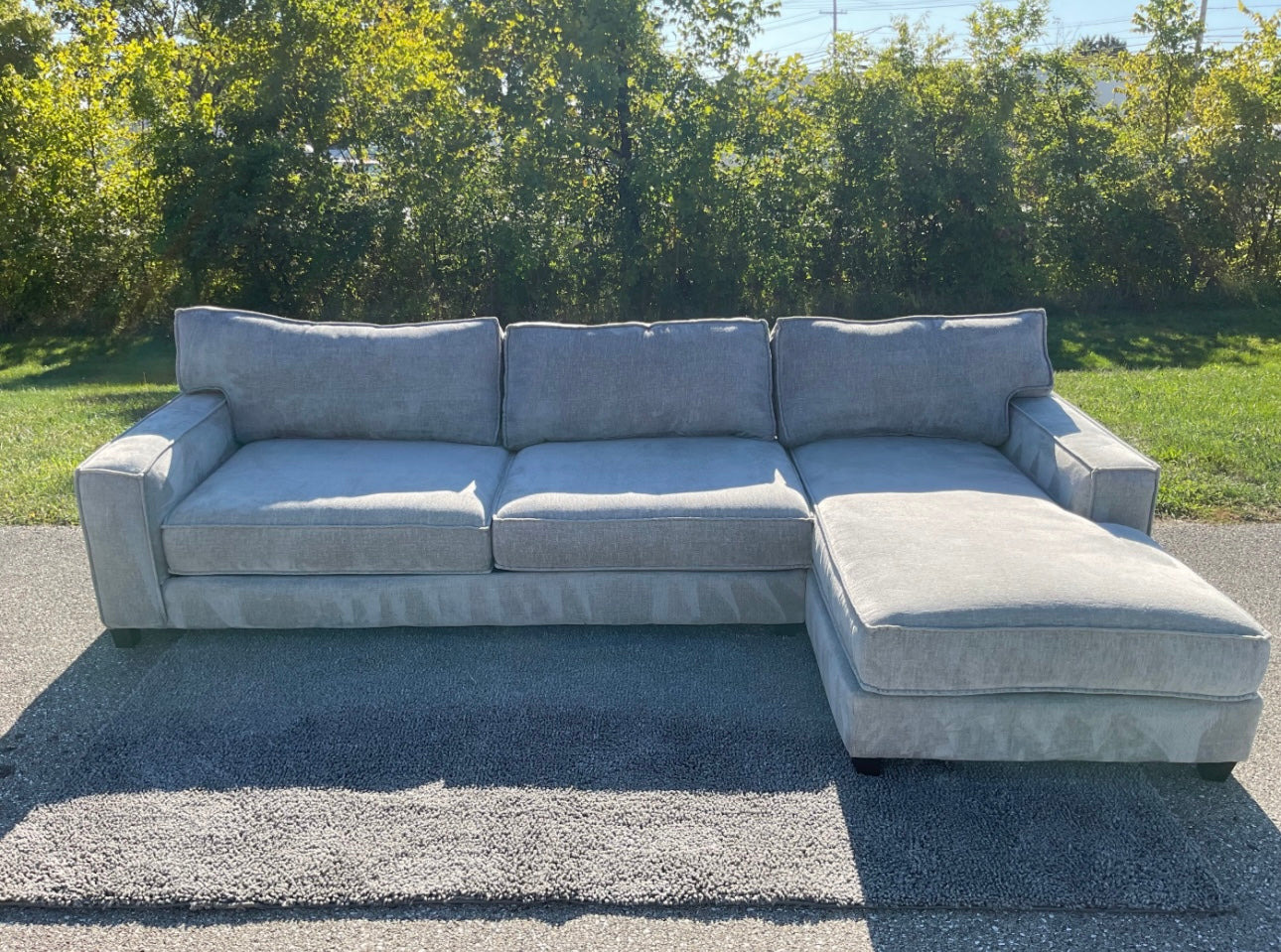 Grey Lounge 2 Piece Sectional Set
