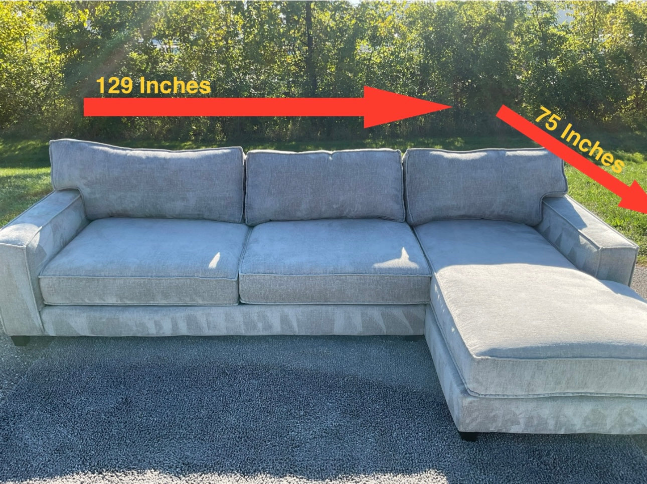 Grey Lounge 2 Piece Sectional Set