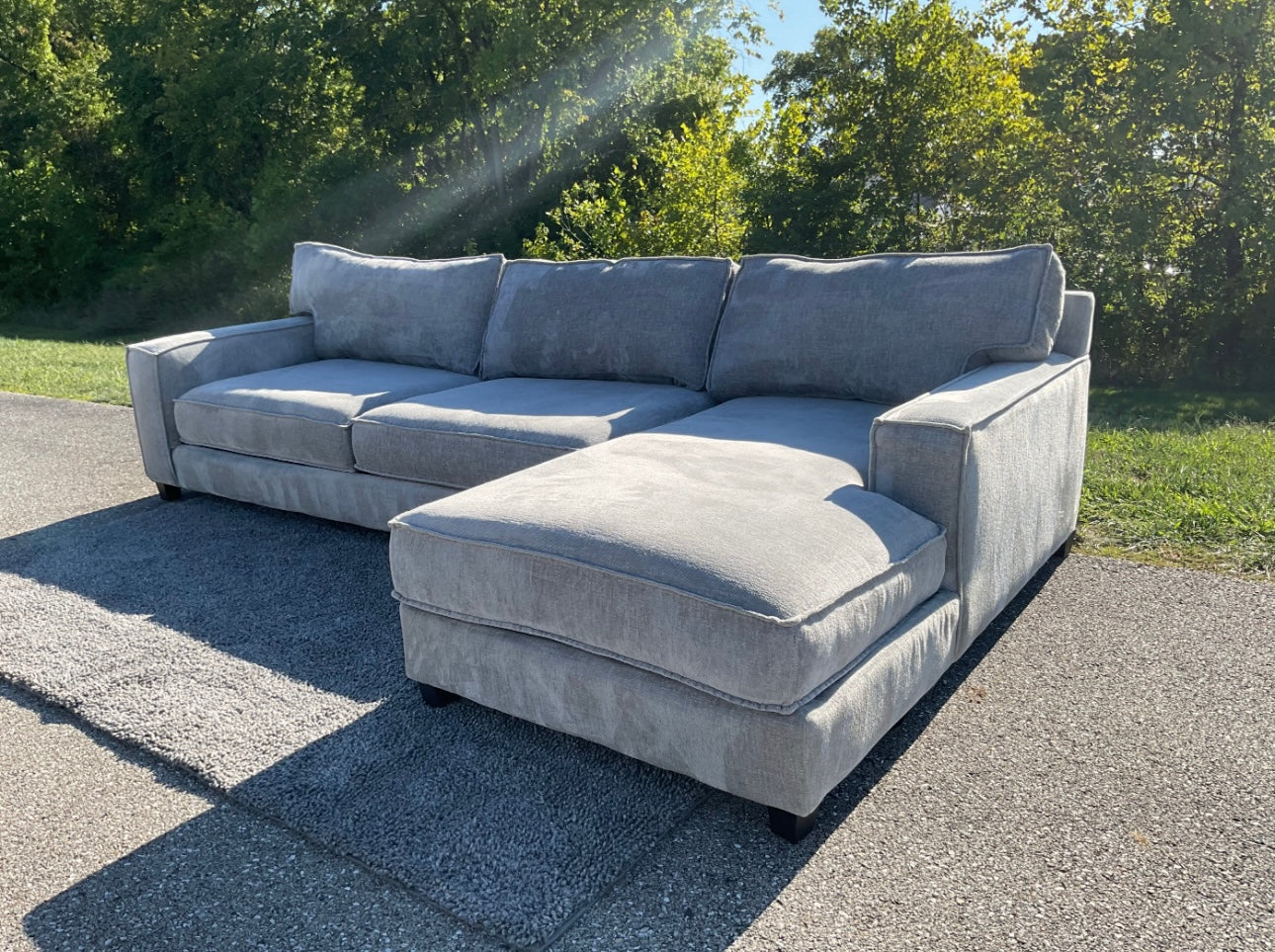 Grey Lounge 2 Piece Sectional Set