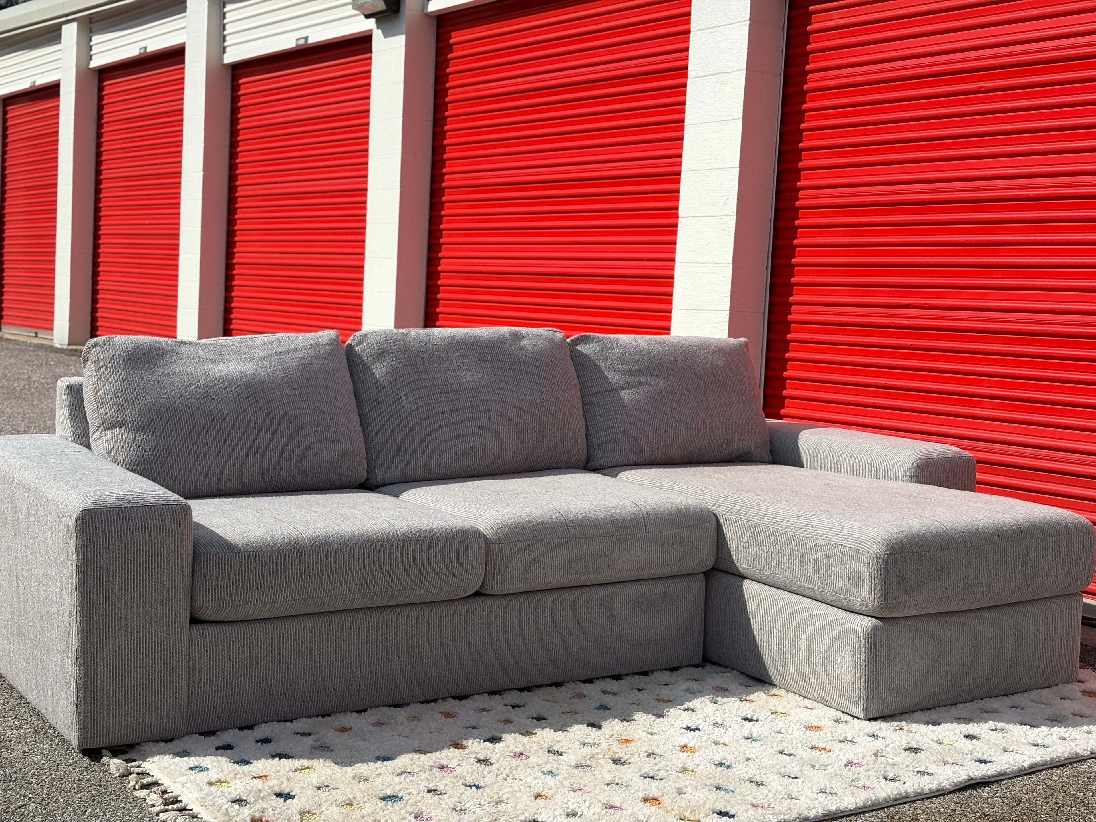 Value City 2 Piece (Chenille) Sectional Set