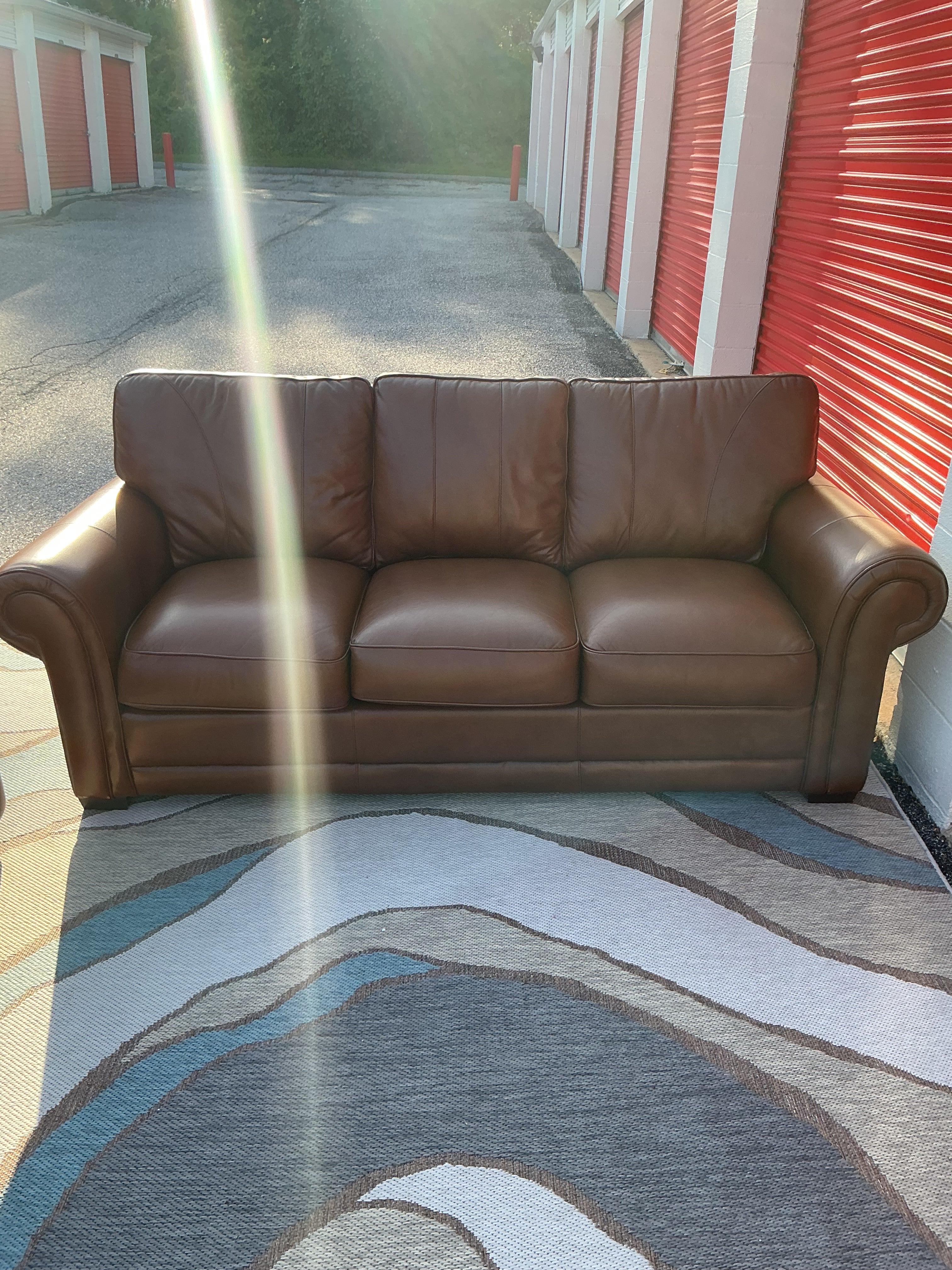 Mark Genuine Leather Sofa and Loveseat Set