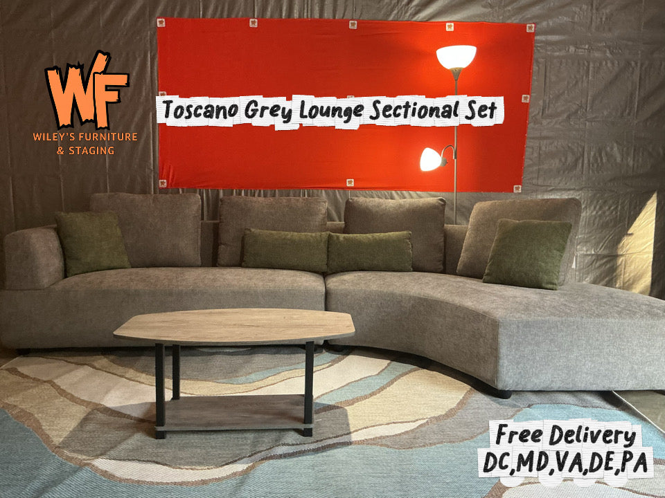 Toscano Grey 134-Inch Sectional Set