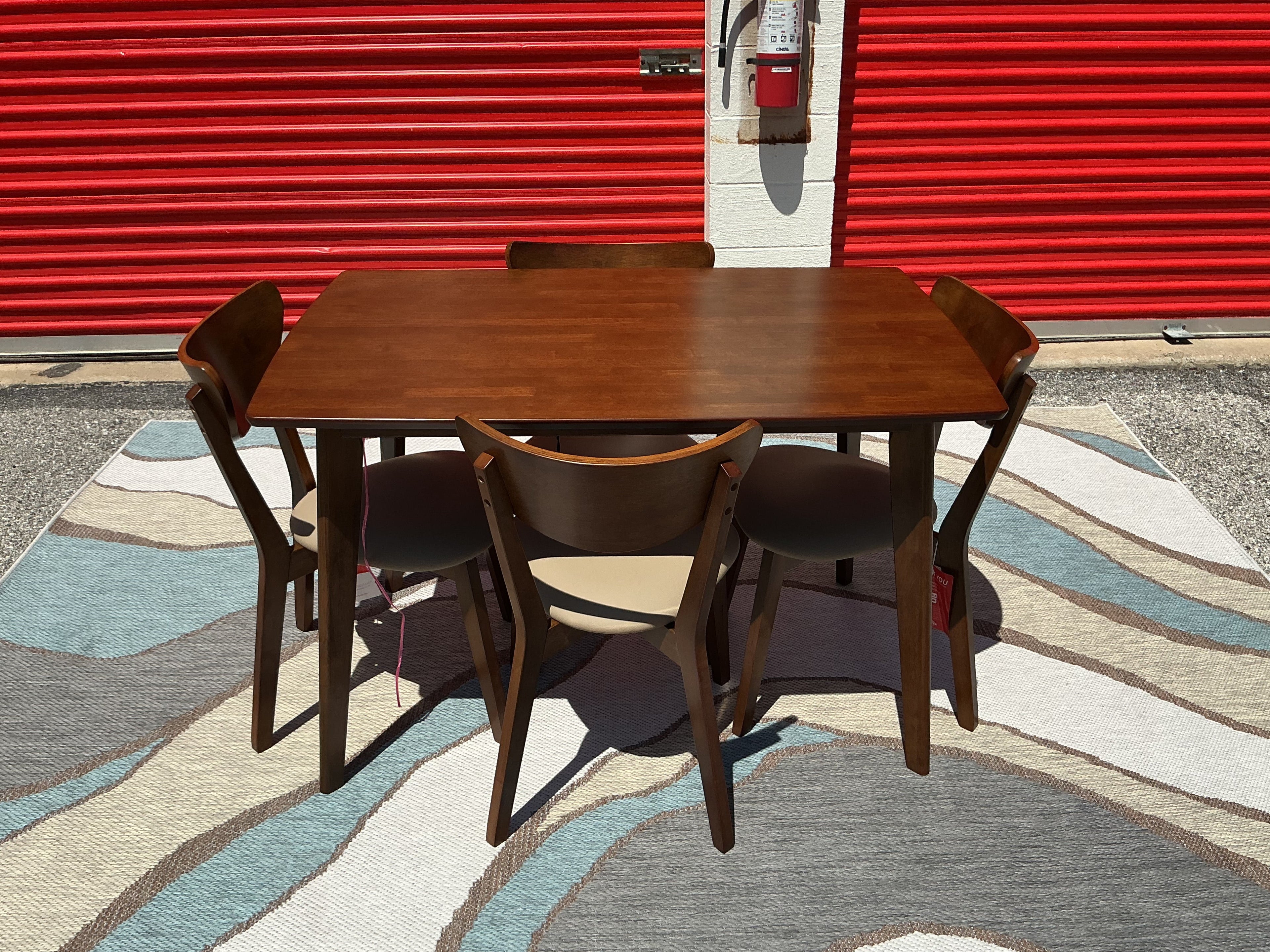 5-Piece Chestnut Rectangular Dinning Set