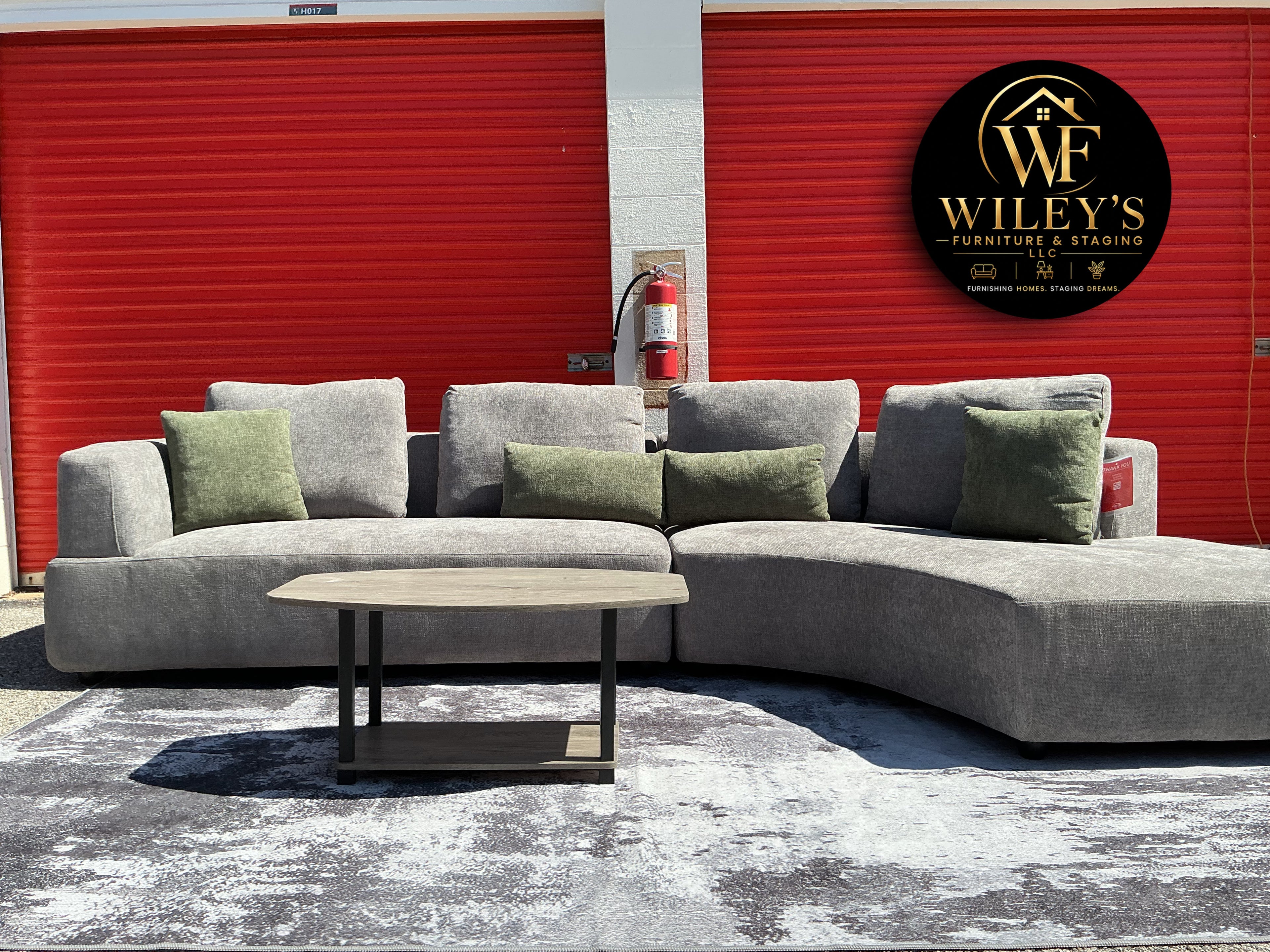 Toscano Grey 134-Inch Sectional Set