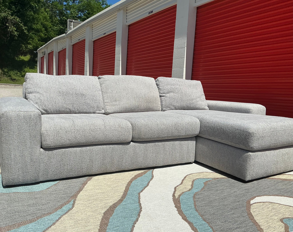 Value City 2 Piece (Chenille) Sectional Set