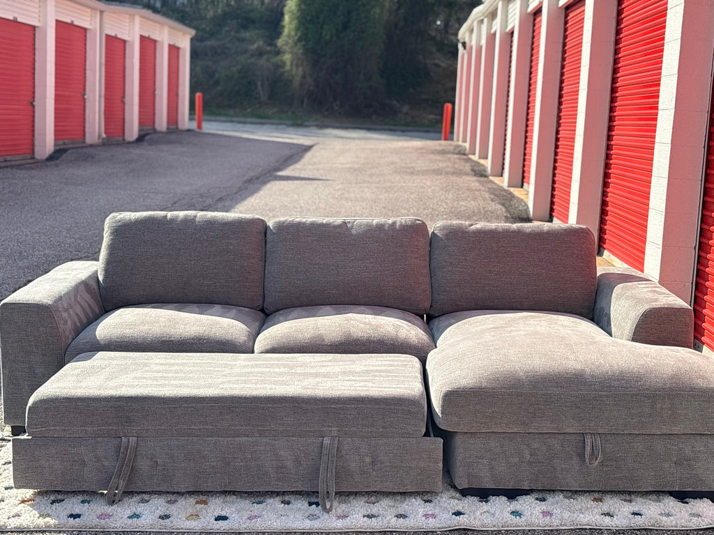 Thomasville 2 Piece Sleeper Sectional  with Storage Chaise