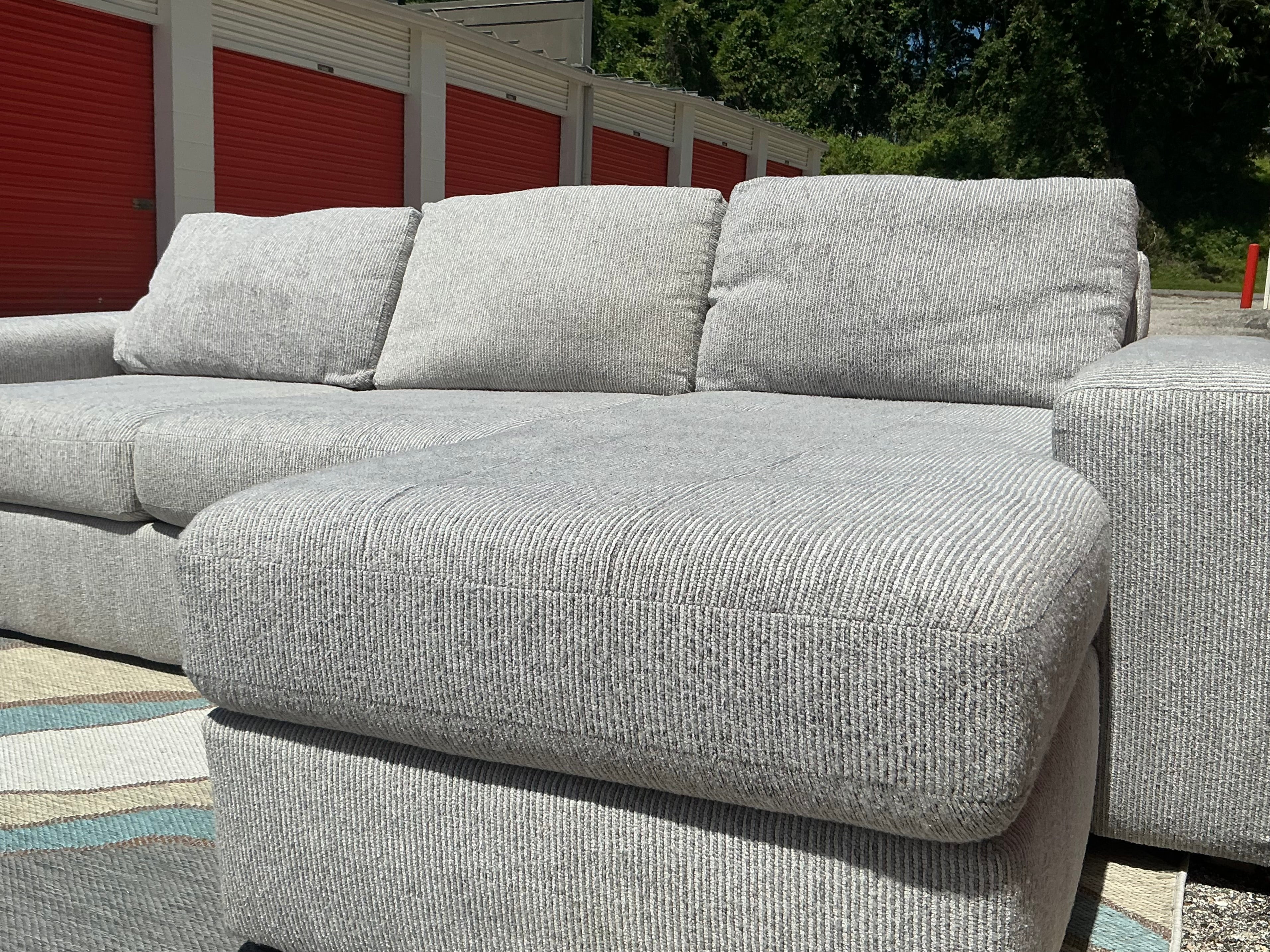 Value City 2 Piece (Chenille) Sectional Set