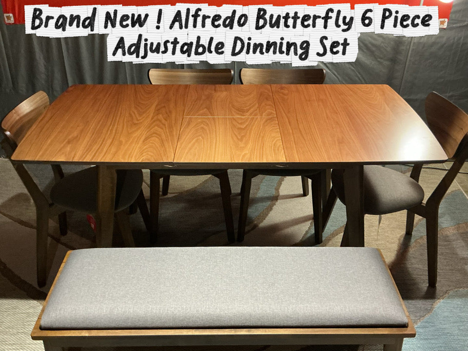 Alfredo 6- Piece Butterfly Leaf Dinning Set