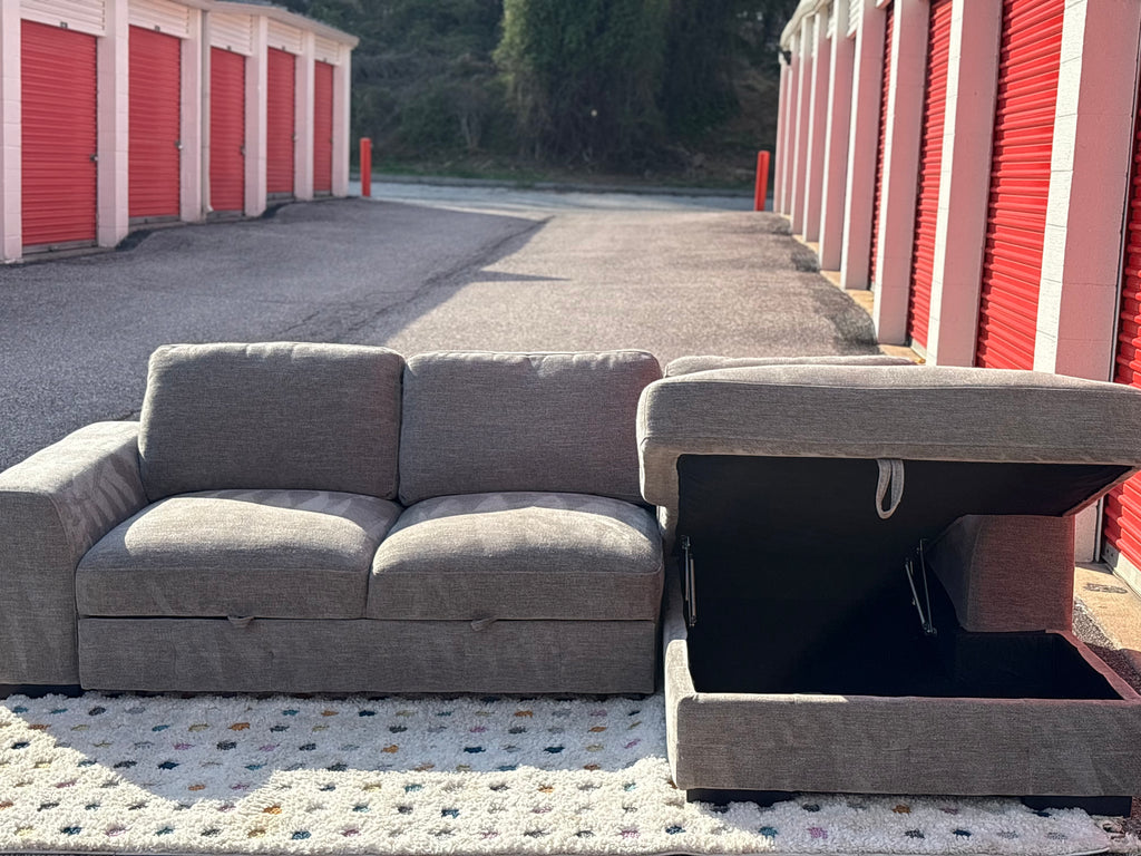 Thomasville 2 Piece Sleeper Sectional  with Storage Chaise