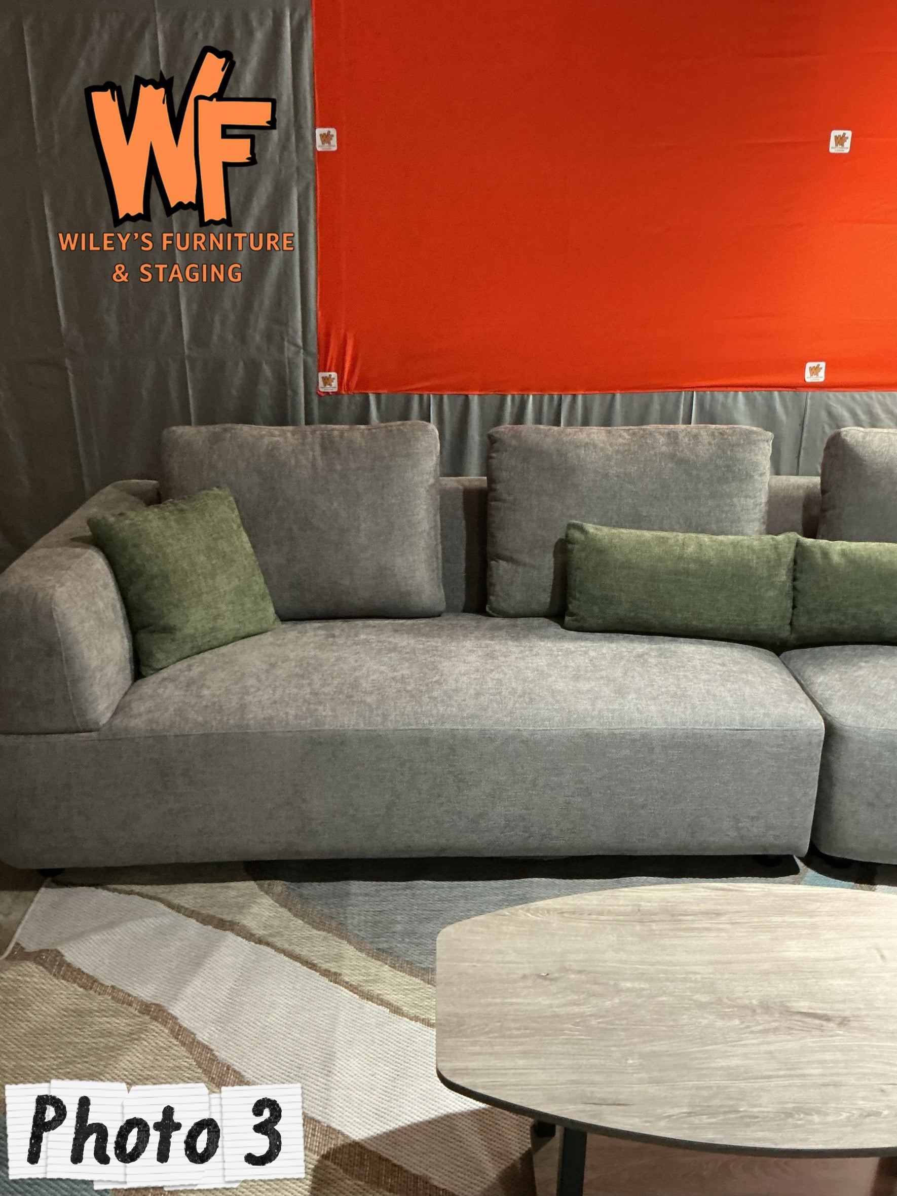 Toscano Grey 134-Inch Sectional Set