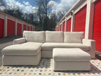 Crate and Barrel Axis 2Piece Sectional With Ottoman Set