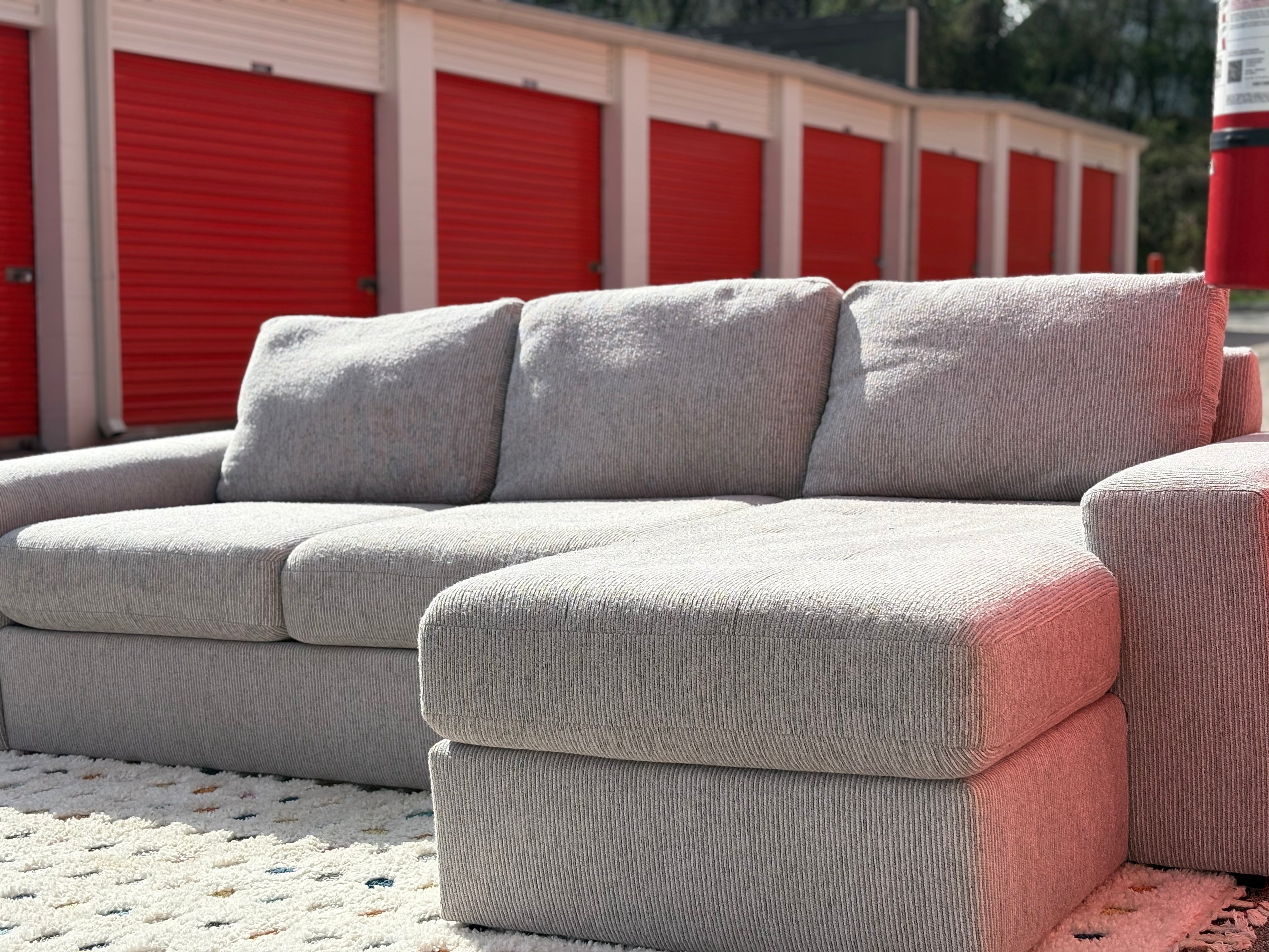 Value City 2 Piece (Chenille) Sectional Set
