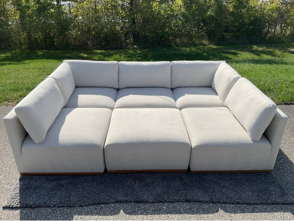 Thomasville (Henredon) 6 Piece Sectional with Ottoman Set