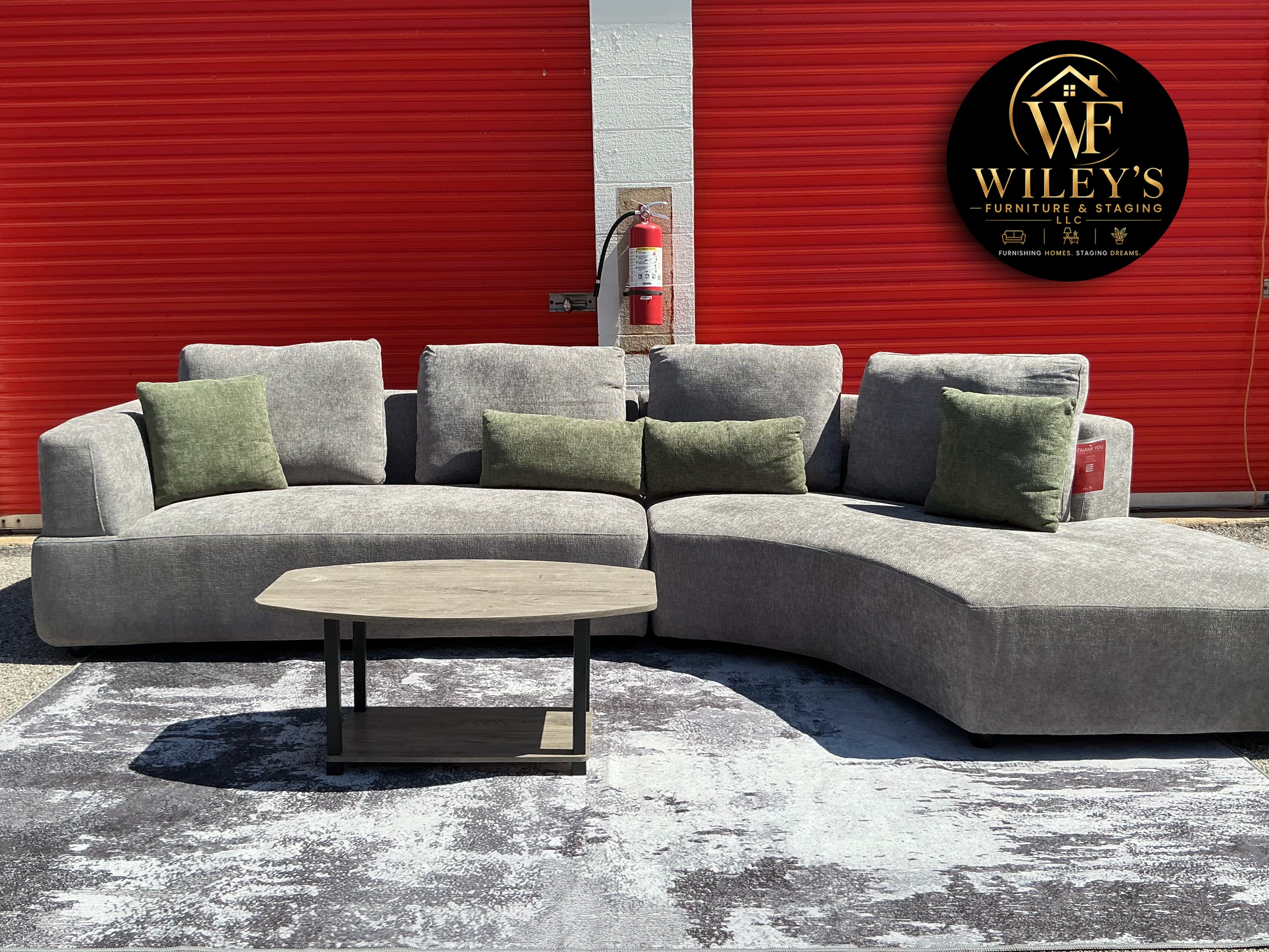 Toscano Grey 134-Inch Sectional Set