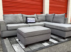 May Furniture 2 Piece Sectional with Storage Ottoman Set