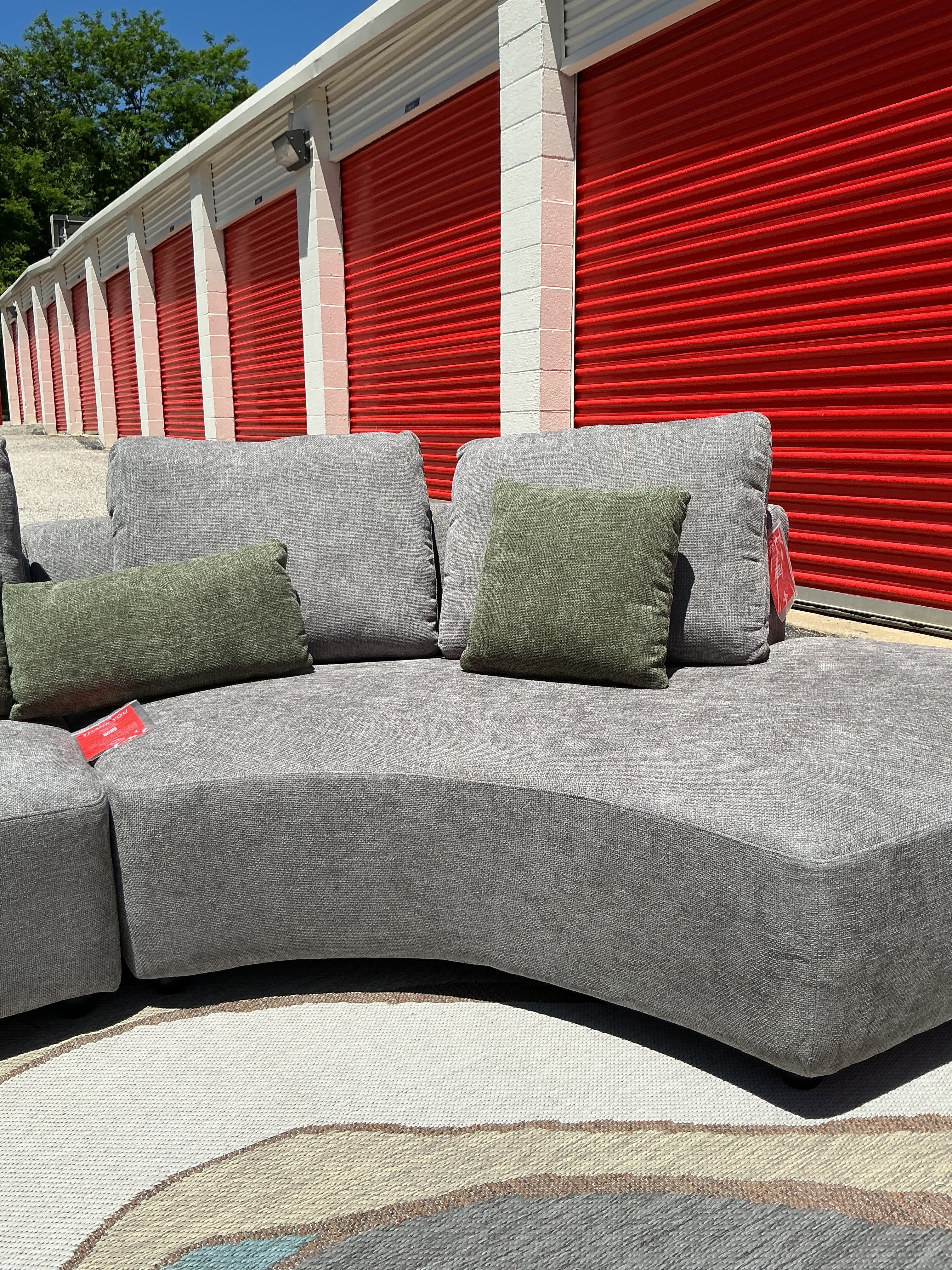 Toscano Grey 134-Inch Sectional Set