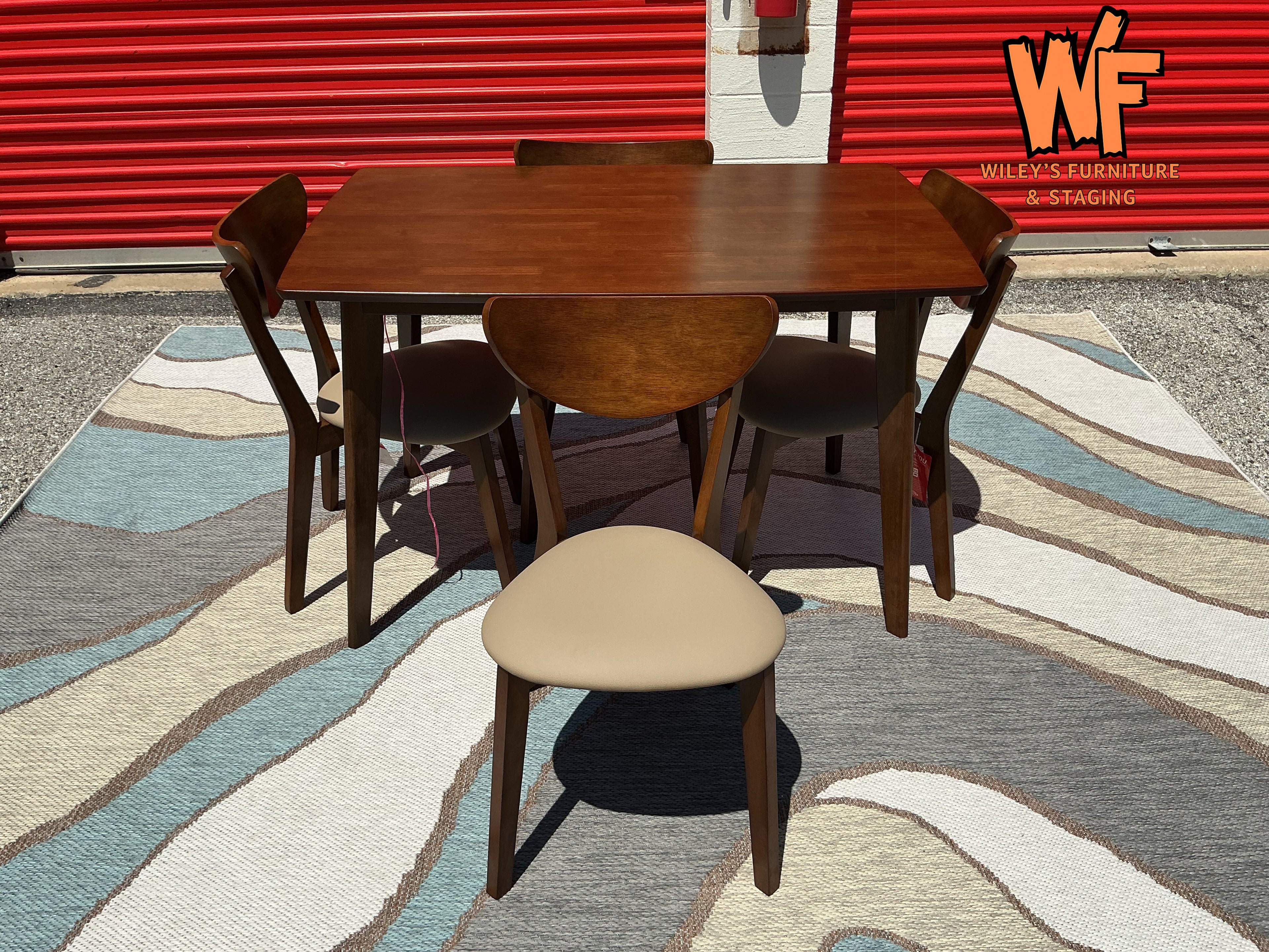 5-Piece Chestnut Rectangular Dinning Set