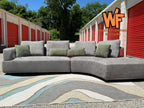 Toscano Grey 134-Inch Sectional Set