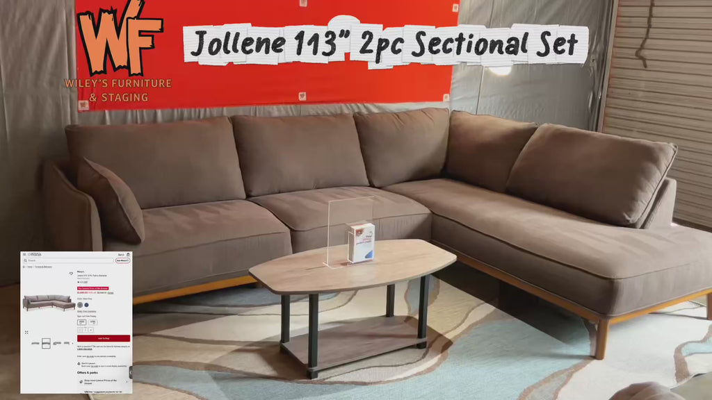 Jollene 113” 2pc Sectional Set