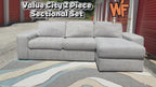 Value City 2 Piece (Chenille) Sectional Set