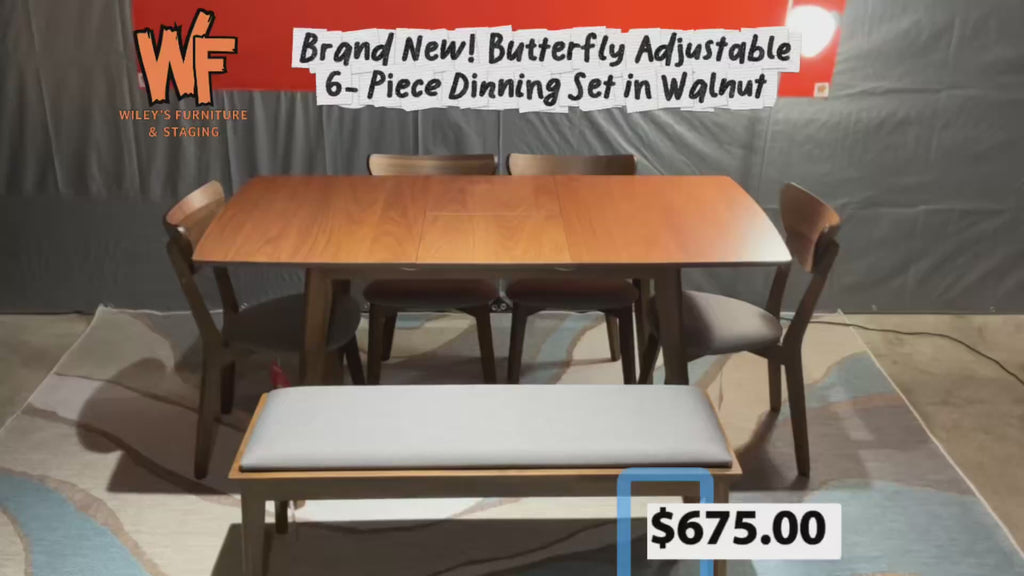 Alfredo 6- Piece Butterfly Leaf Dinning Set