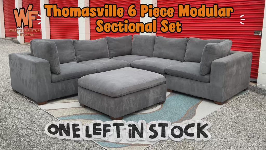 Thomasville 6 Piece Modular Sectional with Ottoman Included