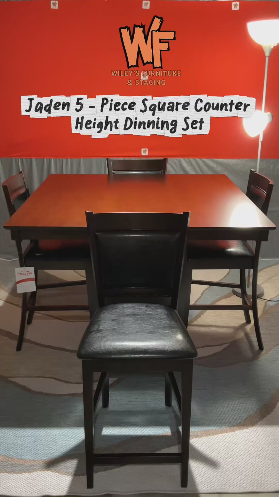 Jaden 5-Piece Square Counter Height Dinning Set