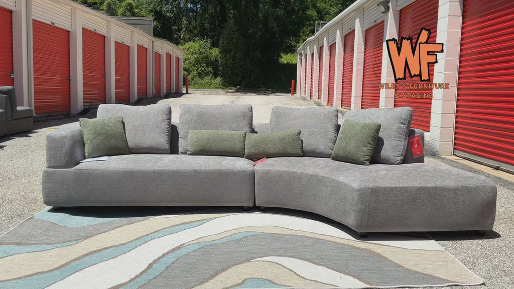 Toscano Grey 134-Inch Sectional Set
